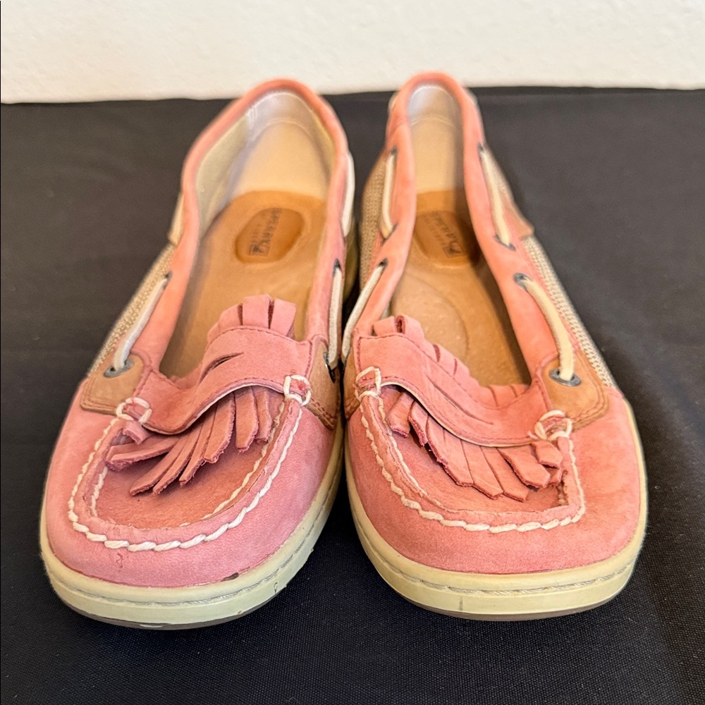 Sperry Pink Tassel Loafers -Top Slider
